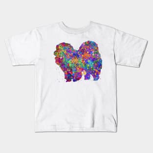 Chow Chow dog watercolor Kids T-Shirt